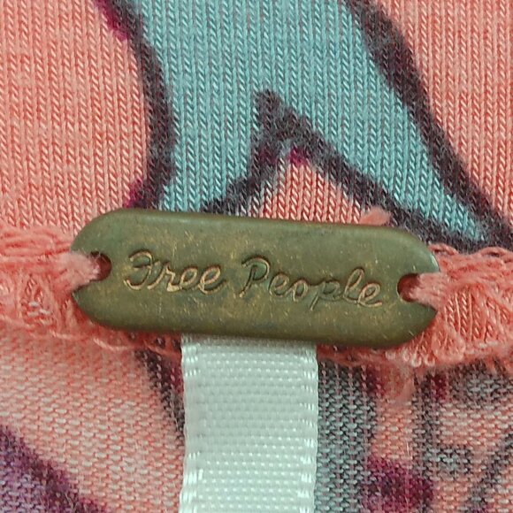 Free People Maui Wowie V-Neck Poncho Top Women's S Passion Flower Pink Oversize - Picture 4 of 10